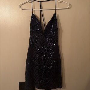 Navy Sequin Dress